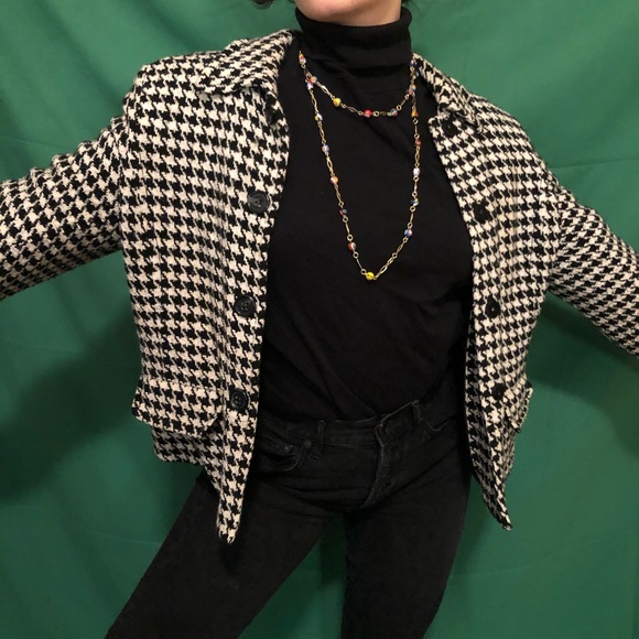 Liz Claiborne Houndstooth Peacoat - Picture 2 of 5